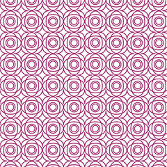 Seamless Floral Circle Pattern &ndash; Pink and white Geometric Vector Design