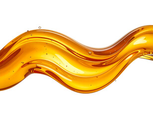 Golden liquid flowing in a smooth, wavy pattern