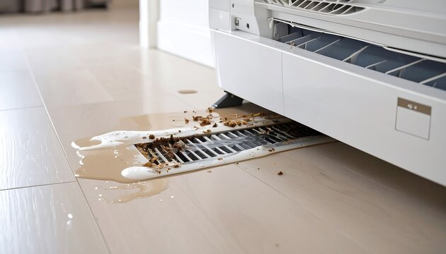 Leaking AC unit on floor