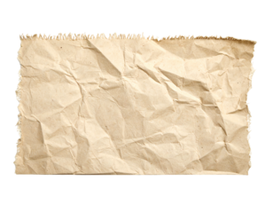 Crumpled, aged beige paper