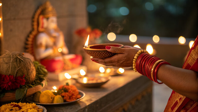 Goddess Lakshmi and Ganesh Puja