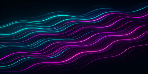 Abstract colorful wave vector illustration with dynamic blue light flowing lines, perfect for a digital backdrop, banner, or artistic design concept