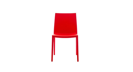 red plastic chair
