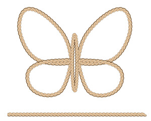 rope vector design hand drawnstring rope cord cable lineWhite wavy rope