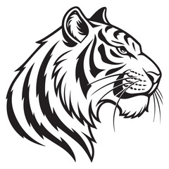 Vector Art Of A 2025 Tiger Head