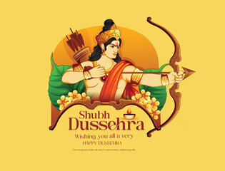 Dusshera vector art illustration Indian festival