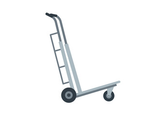 Hand truck isolated on white background delivery concept transportation equipment.