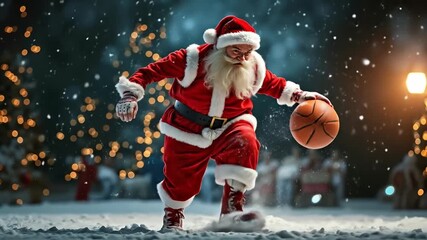 Santa claus basketball wallpaper - Powered by Adobe