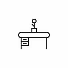 plant on desk icon sign vector