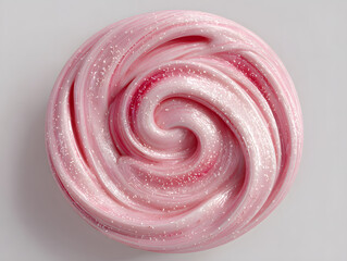 Pink whipped swirl fruit accent glossy highlight 