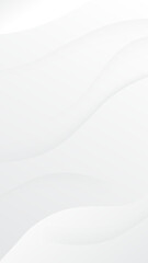 Minimalist White Wavy Abstract Background, Luxury design, Soft Smooth Curves and Light Gradients shadow. cover reels, poster, banner template. vertical social media layout.