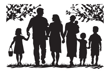 silhouettes of people