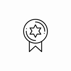 police medal icon icon sign vector