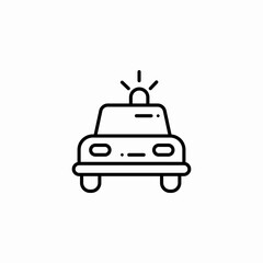 police squad car icon sign vector