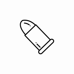 single ammunition bullet icon sign vector