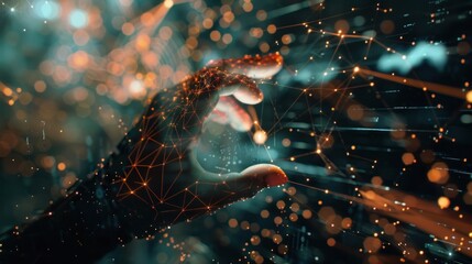 Digital hand interacting with network