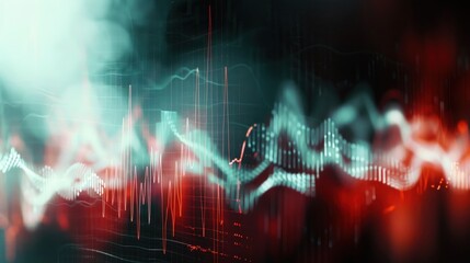 Abstract data visualization graphic
