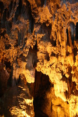 caves at the ha long bay in vietnam