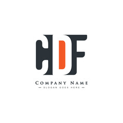 CDF Initial Letter Logo - Simple Monogram Logo