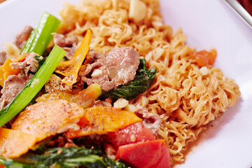 Stir-fried Ramen on a Plate