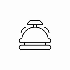 hotel reception bell icon sign vector