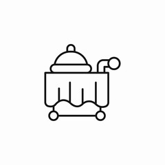 room service cart icon sign vector