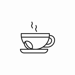 steaming coffee cup icon sign vector