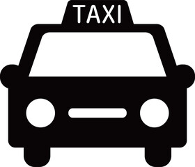 タクシーのアイコン　モノトーン