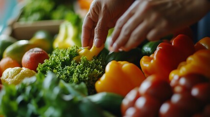 Vibrant medley of fresh vegetables ready for a healthy meal preparation