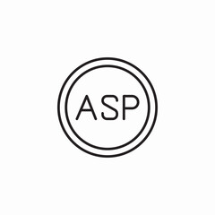 asp circle icon icon sign vector