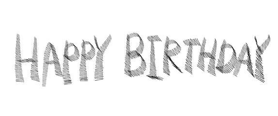 Happy Birthday, 文字, 手描き