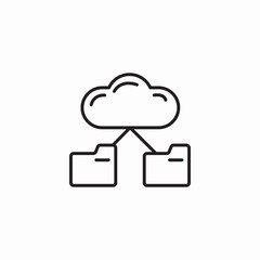 cloud network icon sign vector