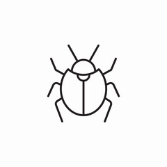 computer software bug icon sign vector