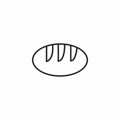 loaf of bread with slashes icon sign vector