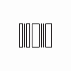 parallel bar code lines icon sign vector