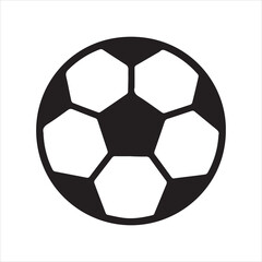 Fototapeta premium Soccer Ball icon silhouette vector with white background