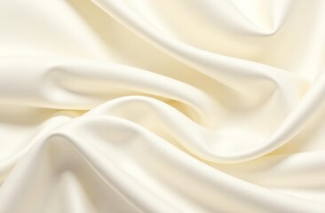 Obraz premium Delicate silk folds of milky white fabric. Mockup for background. A Macro Shot of A Silk Cloth