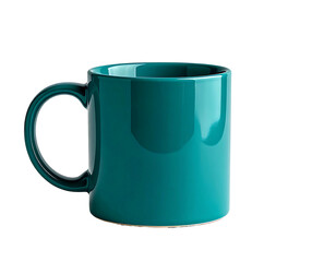 Teal ceramic mug, glossy finish