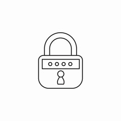 padlock with keyhole icon sign vector