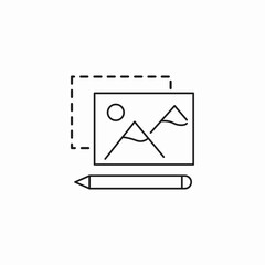 photo editing tool icon sign vector
