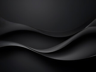 Fototapeta premium Elegant Black Gradient with Wave Textures, Luxury Background for Premium Visuals, AI