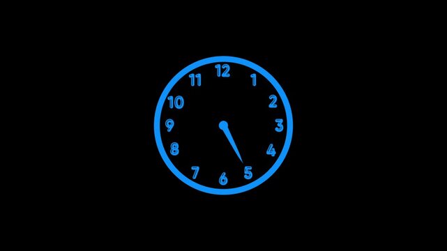 Animation of Clock Icon for time display and black background