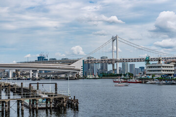 Fototapeta premium 東京芝浦 運河のある風景