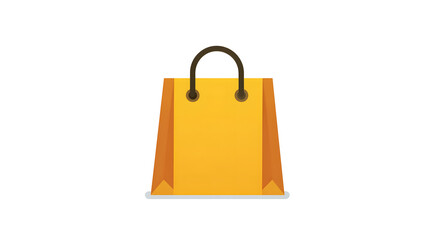 Shopping bag logo design on beige background