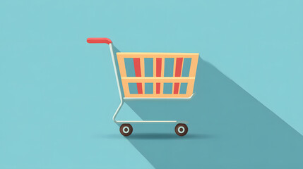 Shopping Cart Icon – E-commerce and Online Store Symbol in Flat Design