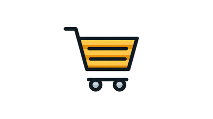 Shopping Cart Icon – E-commerce and Online Store Symbol in Flat Design