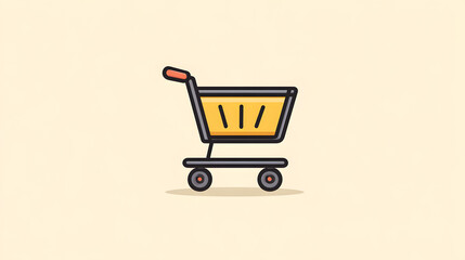 Shopping Cart Icon – E-commerce and Online Store Symbol in Flat Design