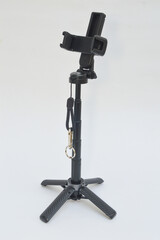 empty extendable monopod selfie stick with white background