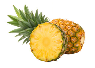 Pineapple splash isolated on transparent background