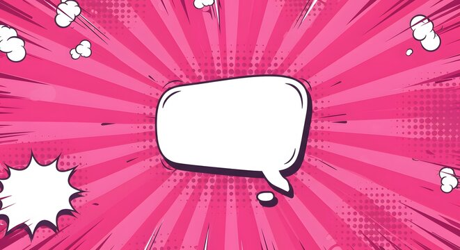 Pink comic book style background
